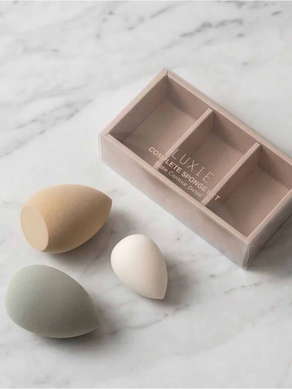 Luxie Complete Sponge Set 3pc Detail Precision Powder Blenders Vegan New